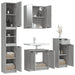 Set dulapuri de baie, 4 piese, gri sonoma, lemn prelucrat - WALTI WALTI