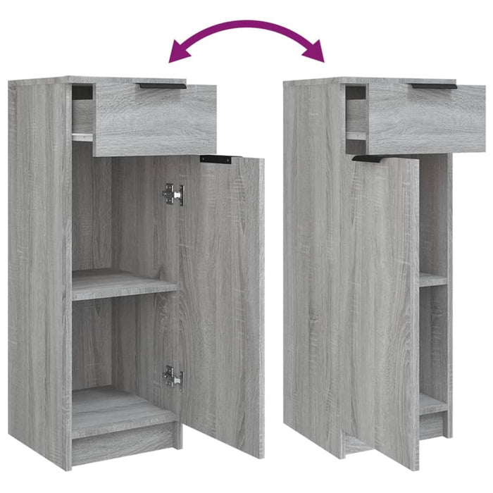 Set dulapuri de baie, 4 piese, gri sonoma, lemn prelucrat - WALTI WALTI