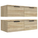 Dulapuri perete 2 buc, stejar sonoma 68x30x20 cm lemn prelucrat - WALTI WALTI