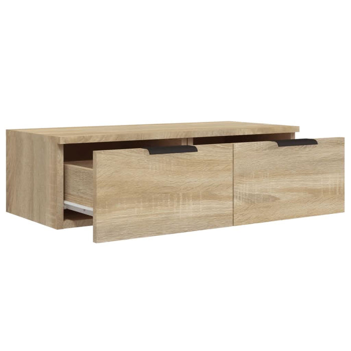 Dulapuri perete 2 buc, stejar sonoma 68x30x20 cm lemn prelucrat - WALTI WALTI