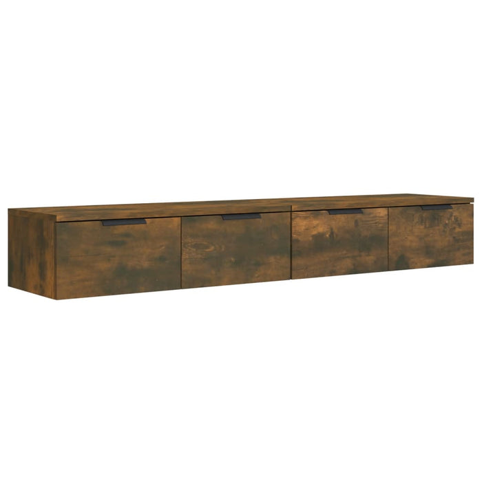 Dulapuri perete 2 buc. stejar afumat 68x30x20 cm lemn prelucrat - WALTI WALTI