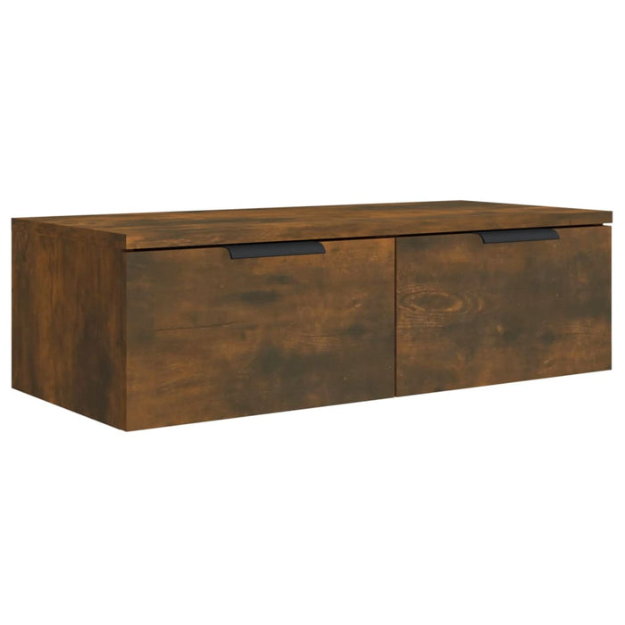 Dulapuri perete 2 buc. stejar afumat 68x30x20 cm lemn prelucrat - WALTI WALTI