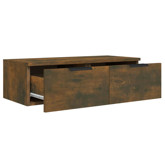 Dulapuri perete 2 buc. stejar afumat 68x30x20 cm lemn prelucrat - WALTI WALTI