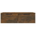 Dulapuri perete 2 buc. stejar afumat 68x30x20 cm lemn prelucrat - WALTI WALTI