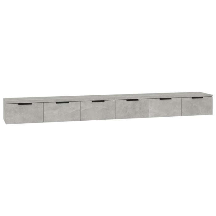 Dulapuri perete, 2 buc., gri beton 102x30x20 cm, lemn prelucrat - WALTI WALTI