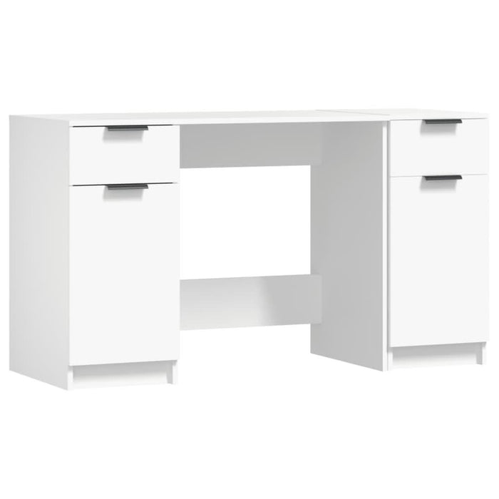 Birou cu dulap lateral, alb, lemn prelucrat - WALTI WALTI