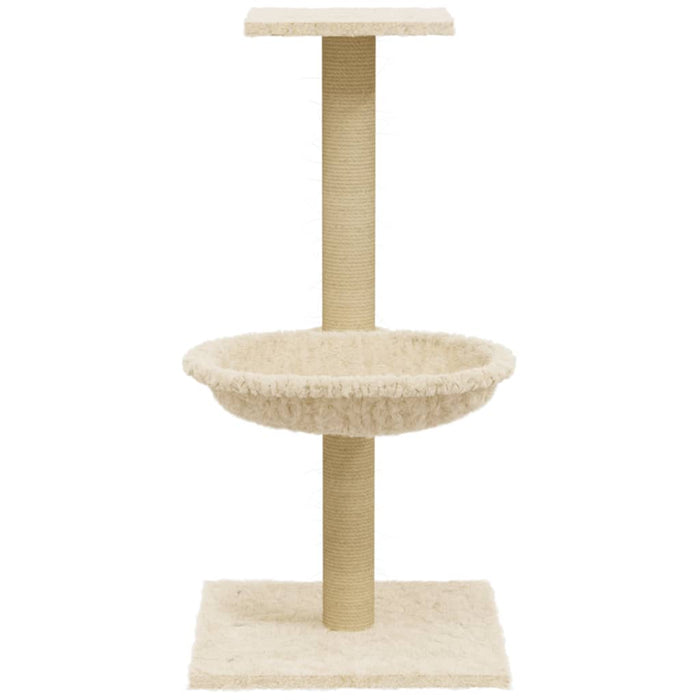 Ansamblu de pisici cu stâlp din funie de sisal, crem, 74 cm - WALTI WALTI