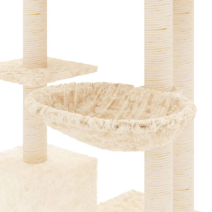Ansamblu de pisici cu stâlpi din funie de sisal, crem, 142 cm - WALTI WALTI