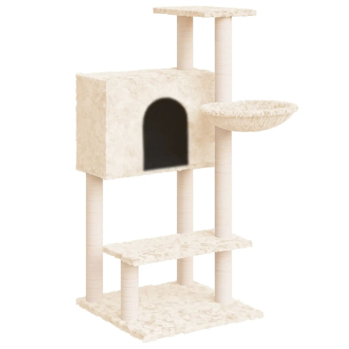Ansamblu de pisici cu stâlpi din funie de sisal, crem, 108,5 cm - WALTI WALTI