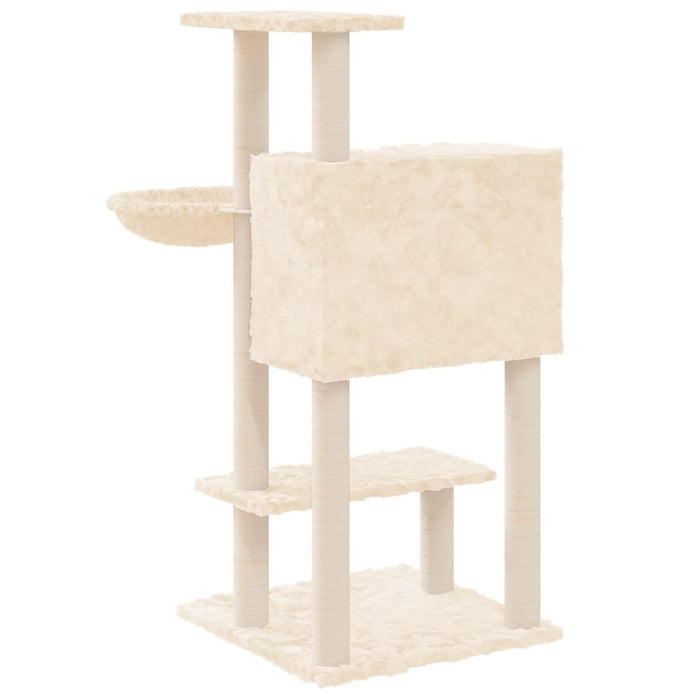Ansamblu de pisici cu stâlpi din funie de sisal, crem, 108,5 cm - WALTI WALTI