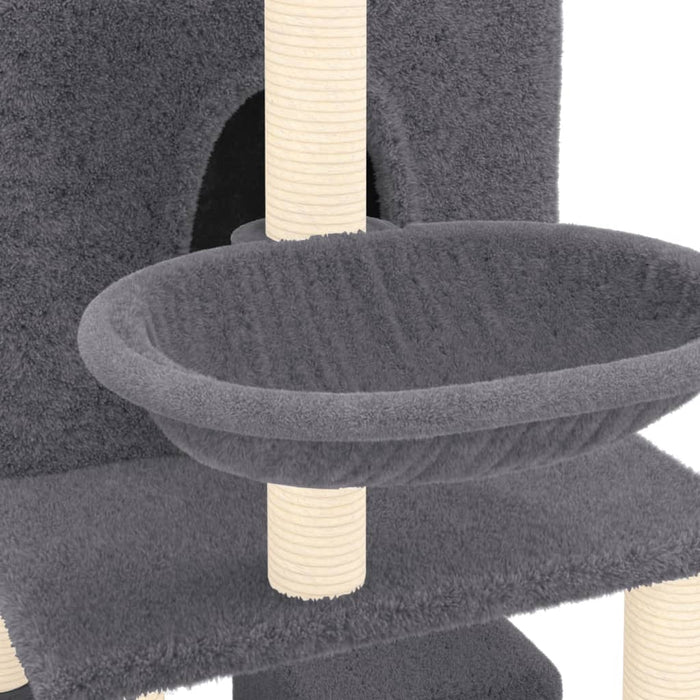 Ansamblu de pisici, stâlpi din funie sisal, gri închis, 180 cm WALTI