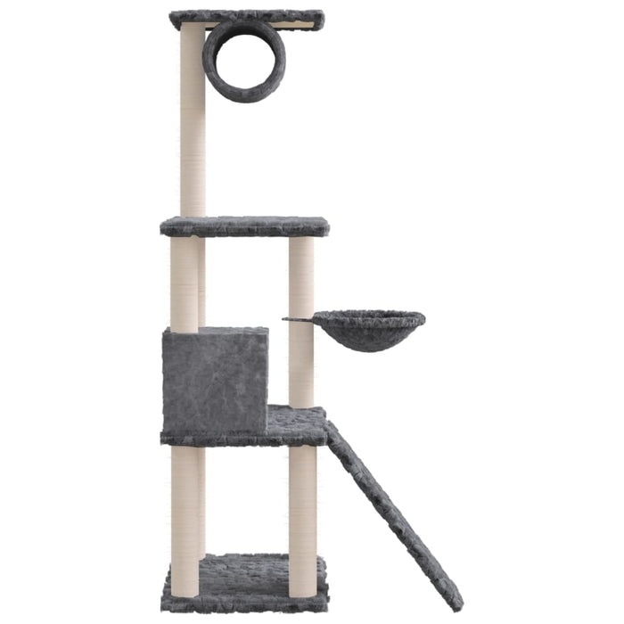 Ansamblu de pisici, stâlpi din funie sisal, gri închis, 131 cm - WALTI WALTI