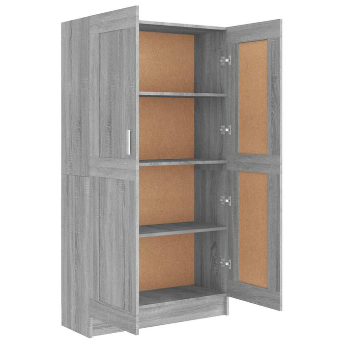 Bibliotecă, gri sonoma, 82,5x30,5x150 cm, lemn prelucrat - WALTI WALTI