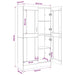 Bibliotecă, gri sonoma, 82,5x30,5x150 cm, lemn prelucrat - WALTI WALTI