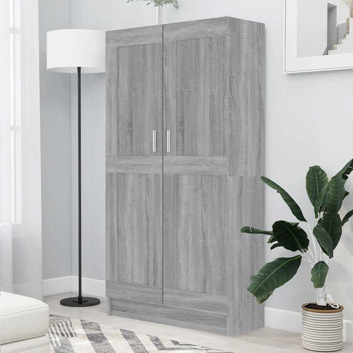 Bibliotecă, gri sonoma, 82,5x30,5x150 cm, lemn prelucrat - WALTI WALTI