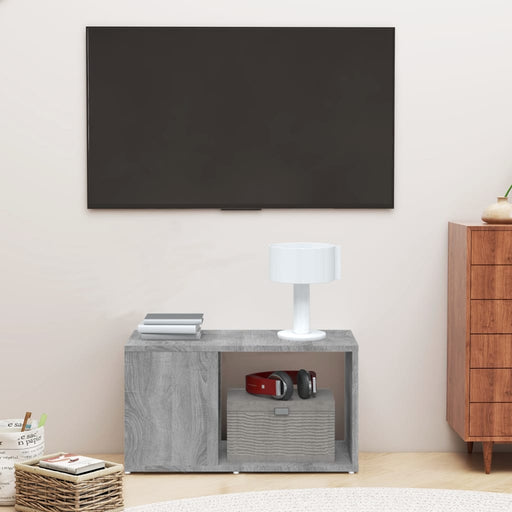 Comodă TV, gri sonoma, 60x24x32 cm , lemn compozit - WALTI WALTI