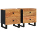 Noptiere, 2 buc., 40x33x46 cm, lemn masiv de acacia - WALTI WALTI