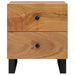 Noptiere, 2 buc., 40x33x46 cm, lemn masiv de acacia - WALTI WALTI