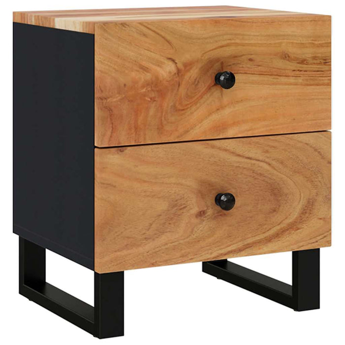Noptiere, 2 buc., 40x33x46 cm, lemn masiv de acacia - WALTI WALTI