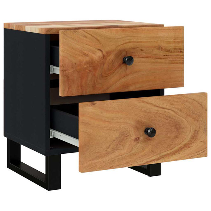 Noptiere, 2 buc., 40x33x46 cm, lemn masiv de acacia - WALTI WALTI