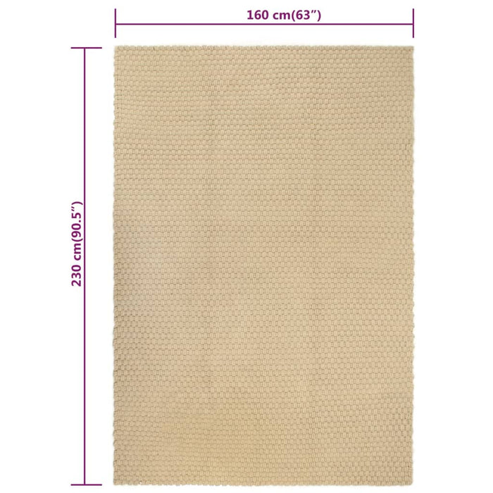 Covor dreptunghiular, natural, 160x230 cm, bumbac - WALTI WALTI