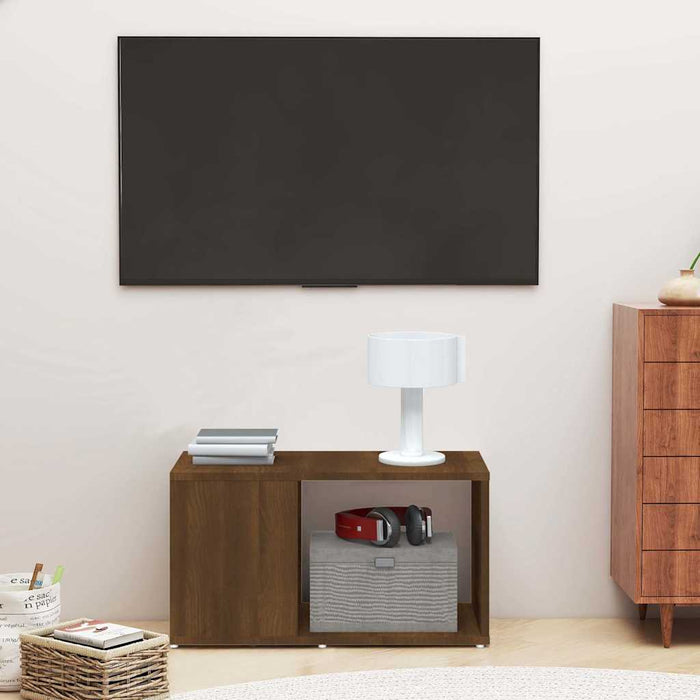 Comodă TV, stejar maro, 60x24x32 cm, lemn compozit WALTI