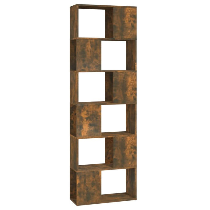 Bibliotecă/Separator de cameră, stejar fumuriu, 60x24x186 cm - WALTI WALTI
