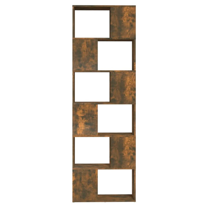 Bibliotecă/Separator de cameră, stejar fumuriu, 60x24x186 cm - WALTI WALTI