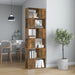 Bibliotecă/Separator de cameră, stejar fumuriu, 60x24x186 cm - WALTI WALTI