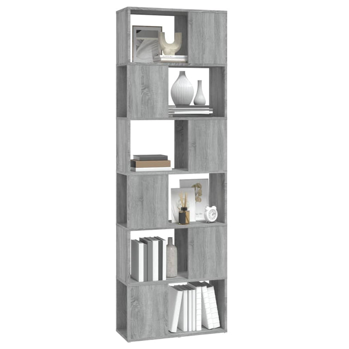 Bibliotecă/Separator de cameră, gri sonoma, 60x24x186 cm - WALTI WALTI