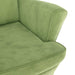 Fotoliu cu spătar cu aripi, cu taburet, verde, catifea - WALTI WALTI