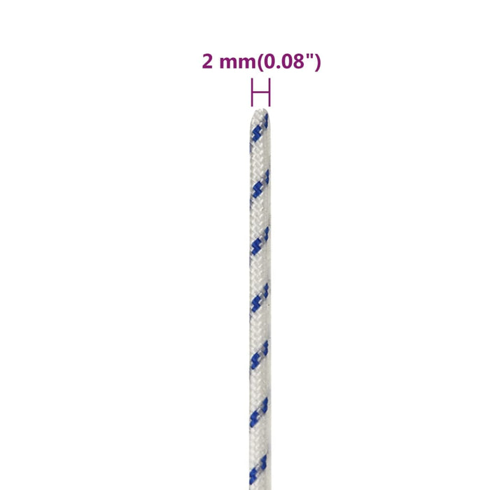 Frânghie de barcă, alb, 2 mm, 25 m, polipropilenă - WALTI WALTI