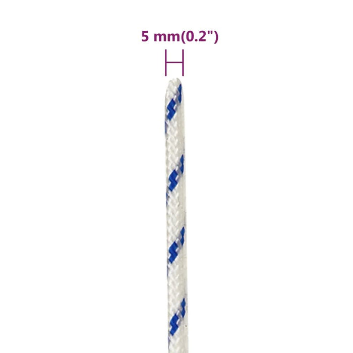 Frânghie de barcă, alb, 5 mm, 250 m, polipropilenă - WALTI WALTI