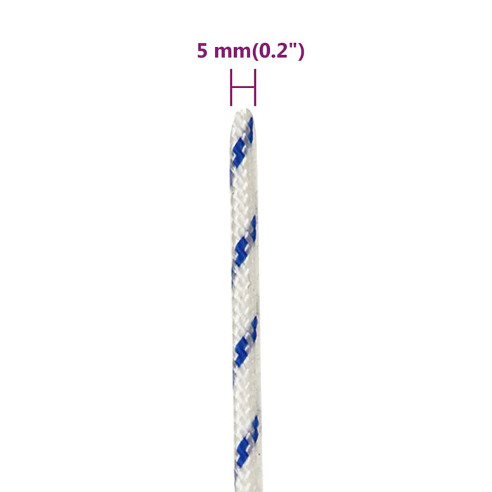 Frânghie de barcă, alb, 5 mm, 500 m, polipropilenă - WALTI WALTI