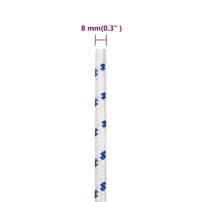 Frânghie de barcă, alb, 8 mm, 250 m, polipropilenă - WALTI WALTI