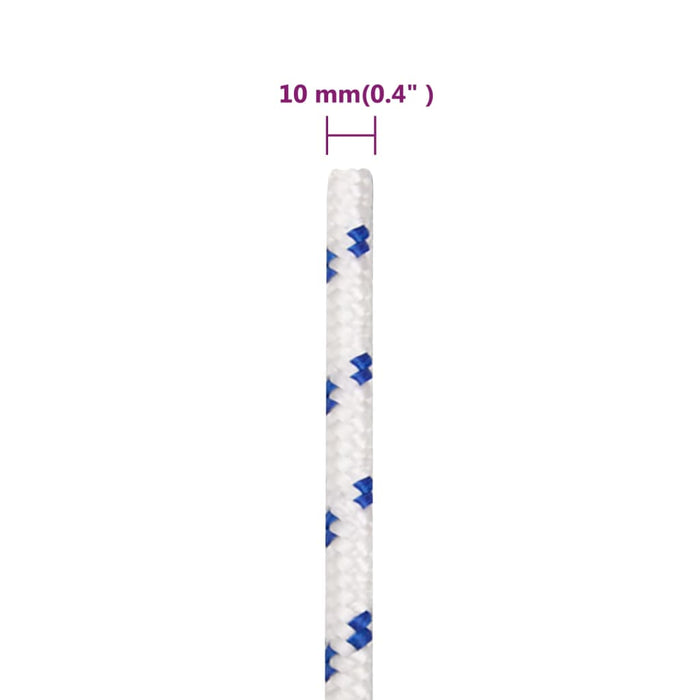 Frânghie de barcă, alb, 10 mm, 100 m, polipropilenă - WALTI WALTI