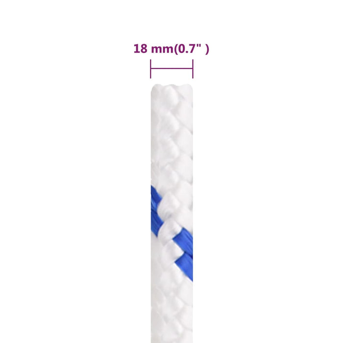 Frânghie de barcă, alb, 18 mm, 100 m, polipropilenă - WALTI WALTI