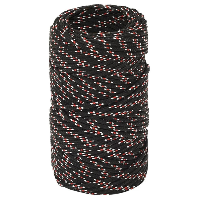 Frânghie de barcă, negru, 2 mm, 50 m, polipropilenă - WALTI WALTI