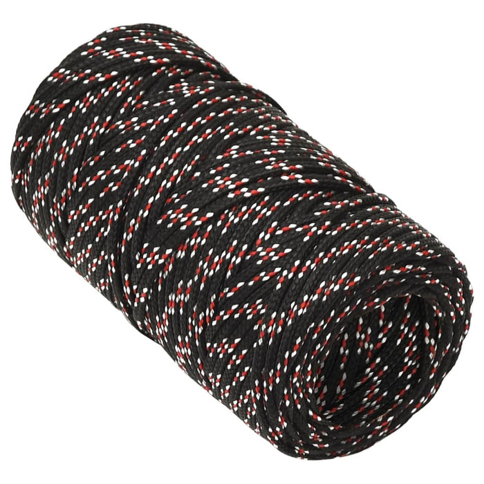 Frânghie de barcă, negru, 2 mm, 50 m, polipropilenă - WALTI WALTI