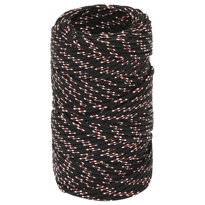 Frânghie de barcă, negru, 2 mm, 250 m, polipropilenă - WALTI WALTI