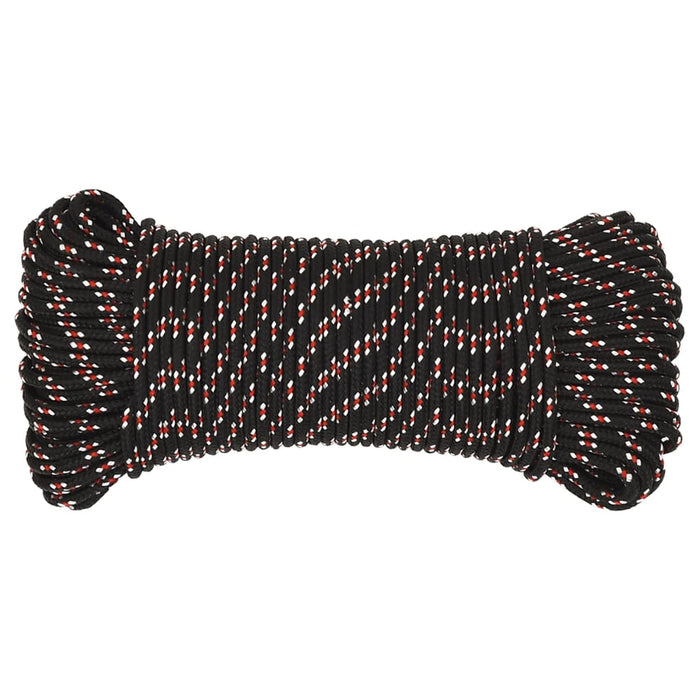 Frânghie de barcă, negru, 3 mm, 50 m, polipropilenă - WALTI WALTI