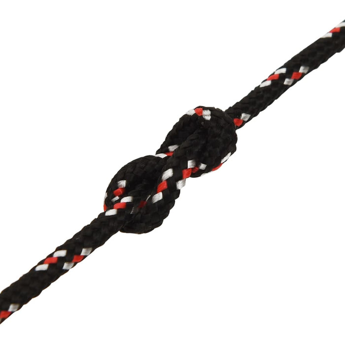 Frânghie de barcă, negru, 3 mm, 50 m, polipropilenă - WALTI WALTI