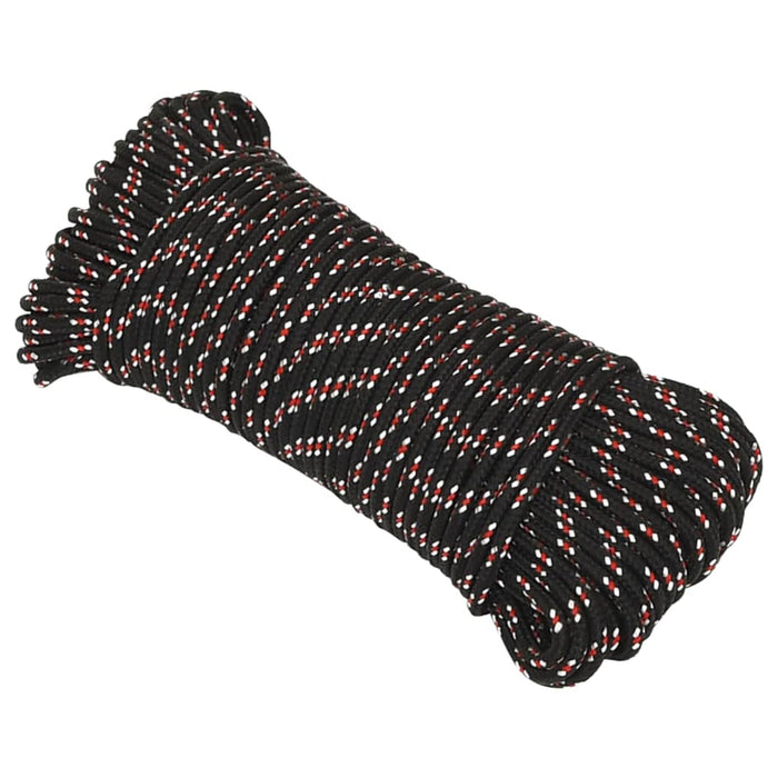 Frânghie de barcă, negru, 3 mm, 100 m, polipropilenă - WALTI WALTI