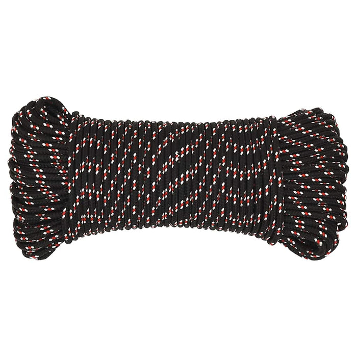 Frânghie de barcă, negru, 3 mm, 500 m, polipropilenă - WALTI WALTI
