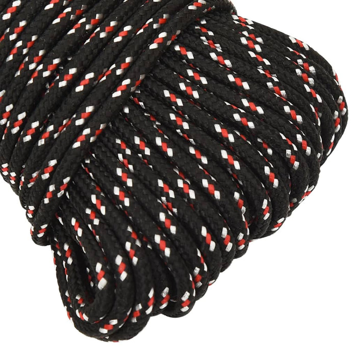 Frânghie de barcă, negru, 4 mm, 100 m, polipropilenă - WALTI WALTI