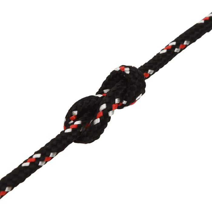 Frânghie de barcă, negru, 4 mm, 100 m, polipropilenă - WALTI WALTI