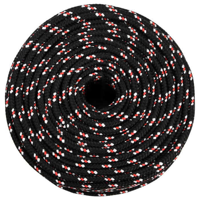 Frânghie de barcă, negru, 6 mm, 50 m, polipropilenă - WALTI WALTI