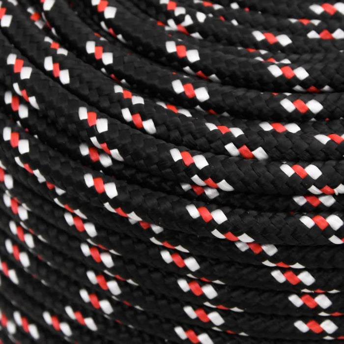 Frânghie de barcă, negru, 8 mm, 25 m, polipropilenă - WALTI WALTI