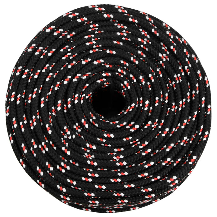 Frânghie de barcă, negru, 8 mm, 50 m, polipropilenă - WALTI WALTI