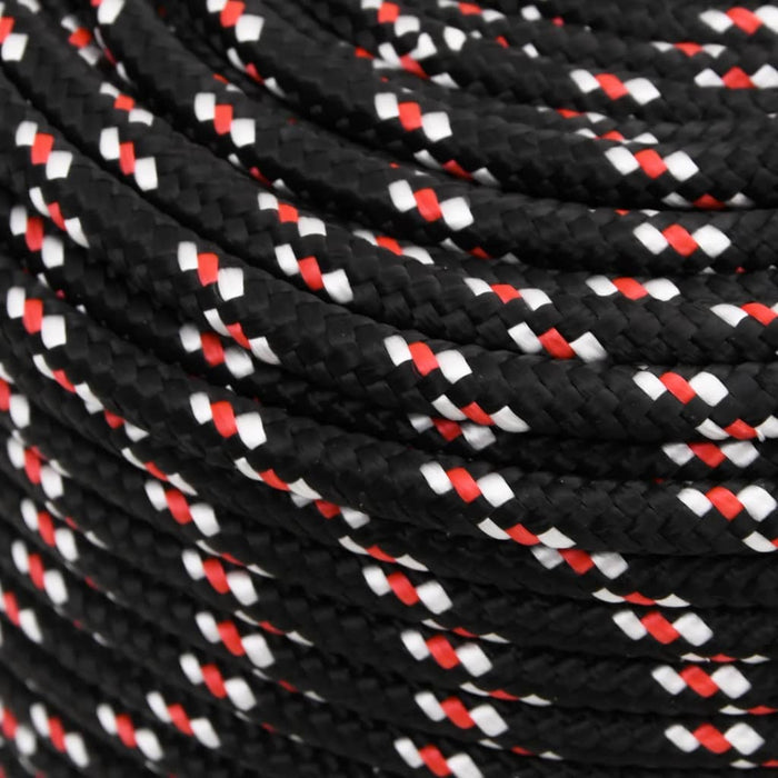 Frânghie de barcă, negru, 8 mm, 50 m, polipropilenă - WALTI WALTI